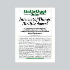 INTERNET OF THINGS - DIRITTI E DOVERI