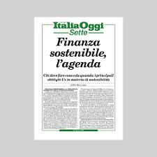 Finanza sostenibile, l'agenda